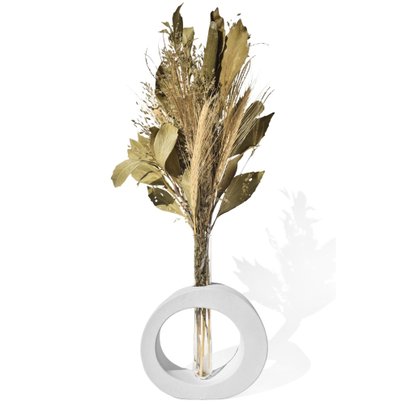 Arranjo De Flores Secas Decorativo Vaso Solitário Red