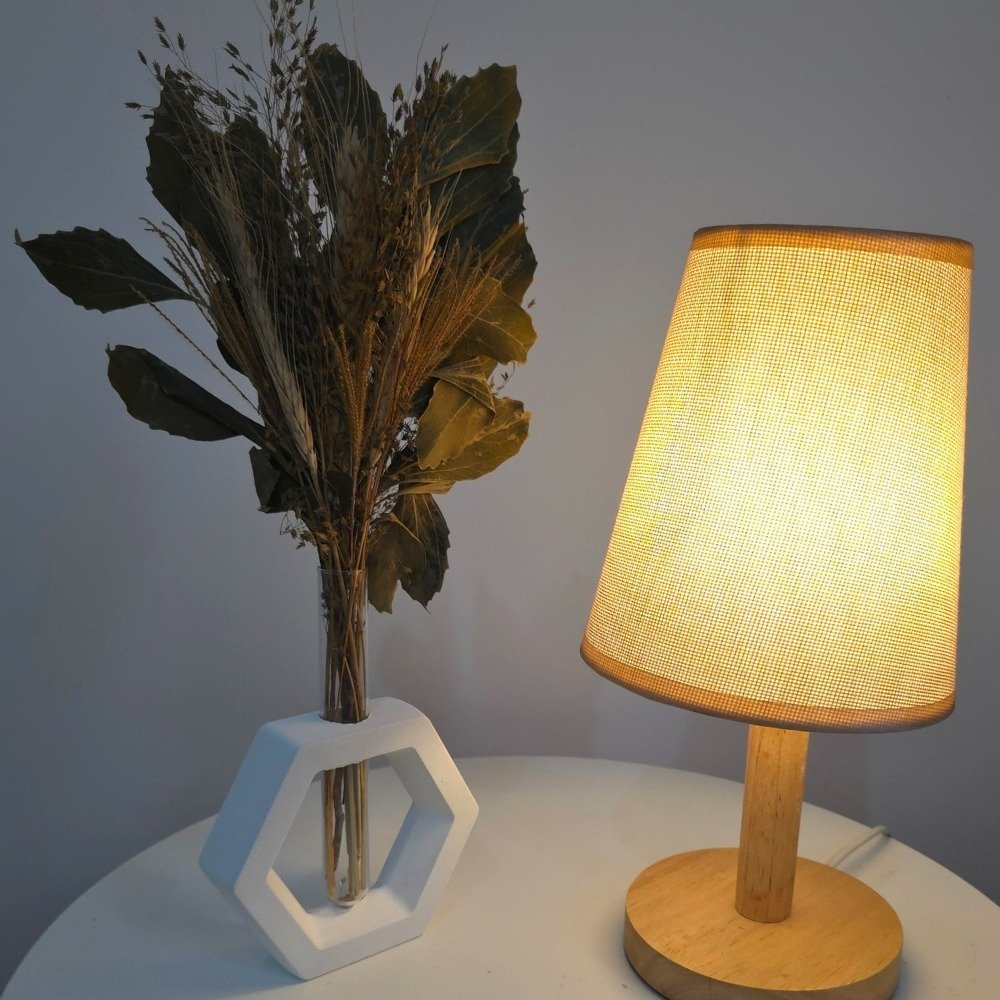 Arranjo De Flores Secas Decorativo Vaso Solitário Hexa