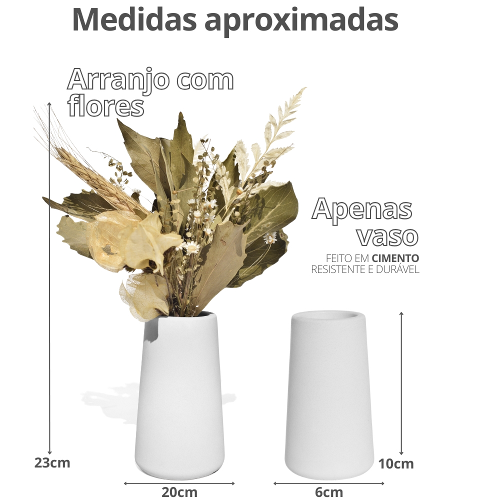 Arranjo De Flores Secas Decorativo Vaso Garrafa Lisa