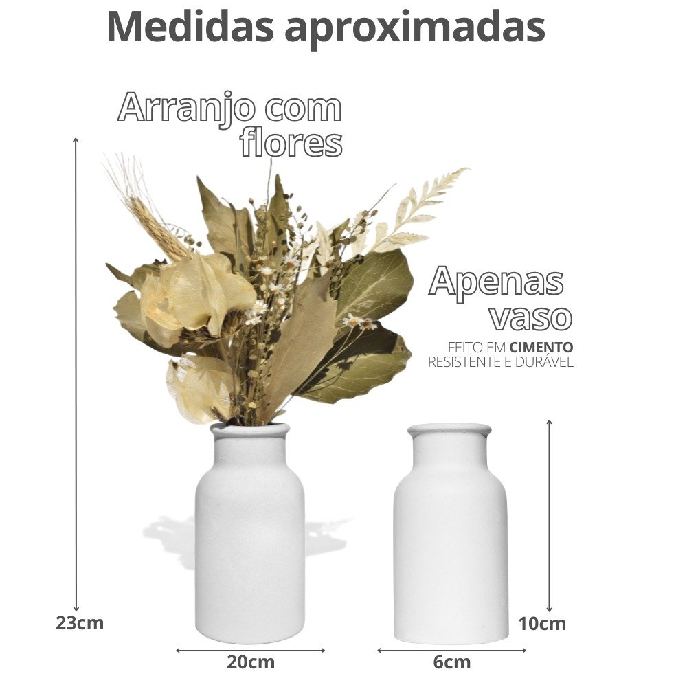 Arranjo De Flores Secas Decor Vaso Garrafa Lisa Class