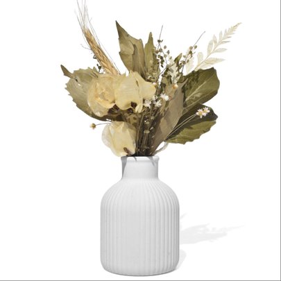 Arranjo De Flores Secas Decor Vaso Garrafa Vintage