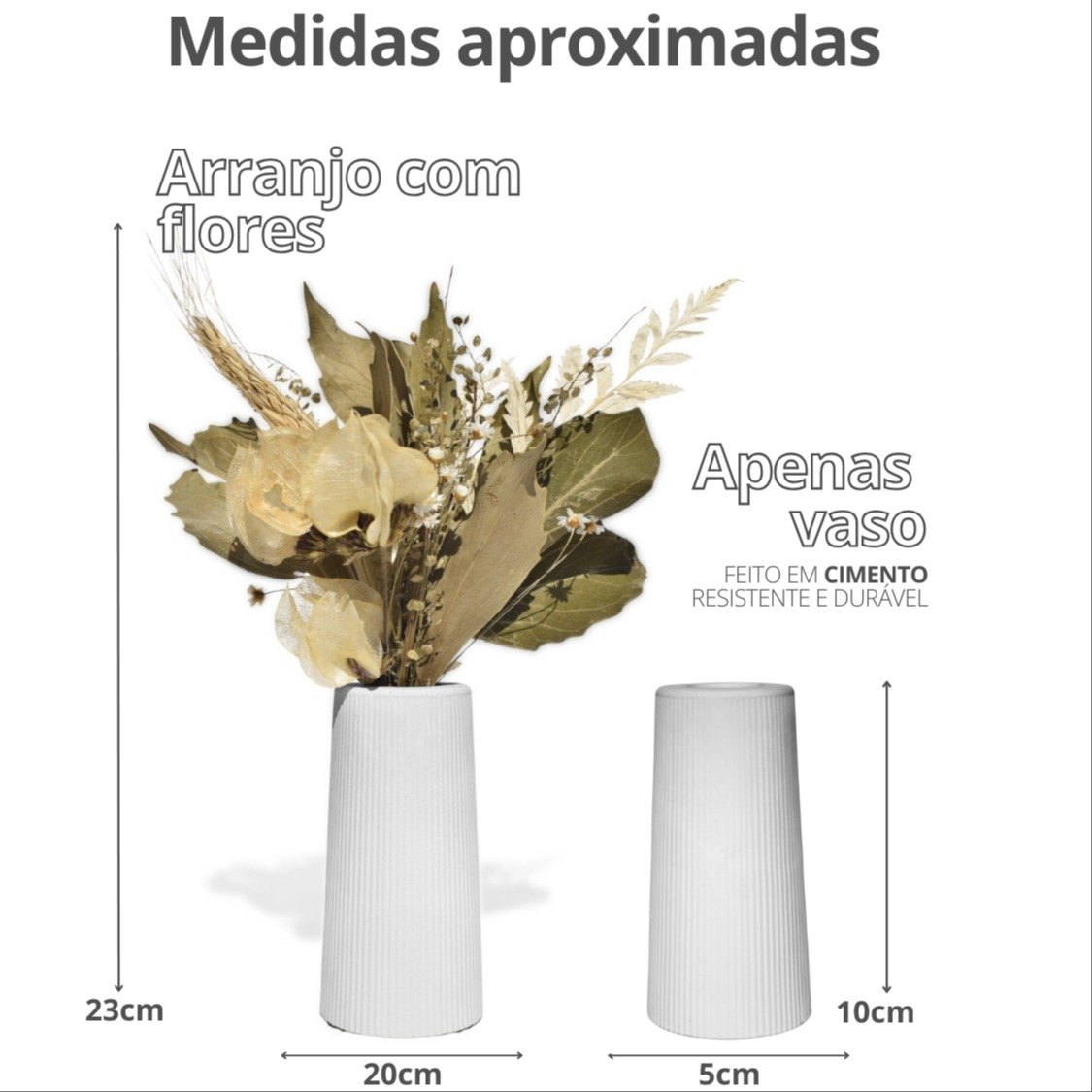 Arranjo De Flores Secas Decorativo Vaso Garrafa Tubo