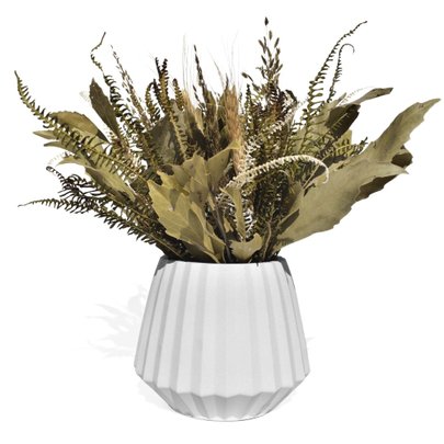 Arranjo De Flores Secas Decorativo Vaso Diamante