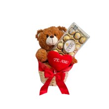 Cesta com Urso Teddy e Ferrero Rocher