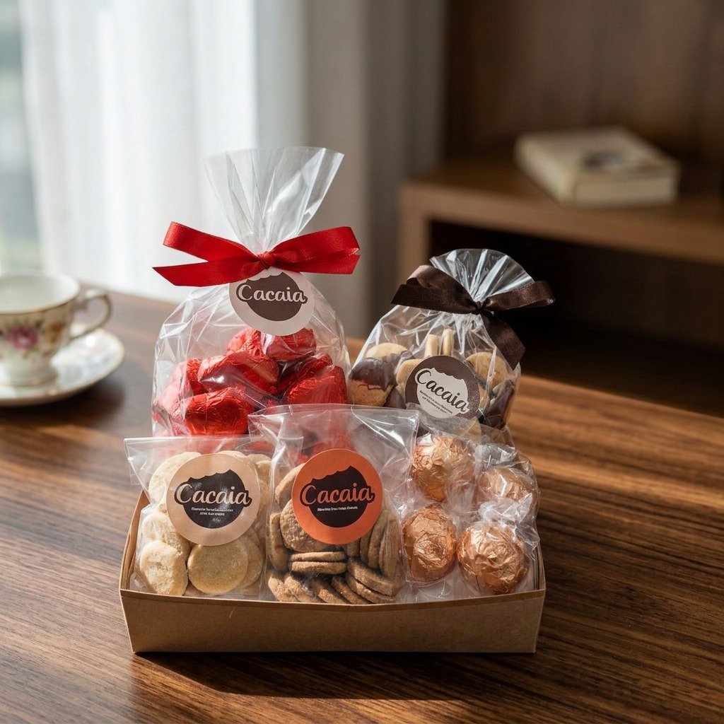 Cesta Corações de Biscoitos 