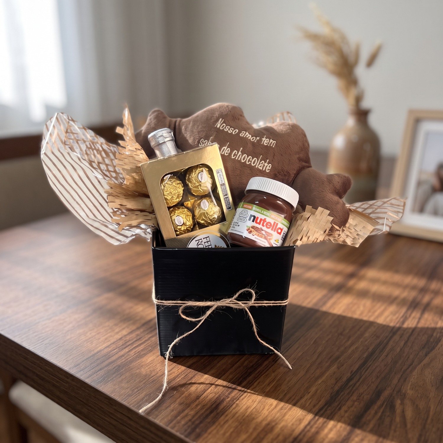 Cesta Amor com Sabor de Chocolate