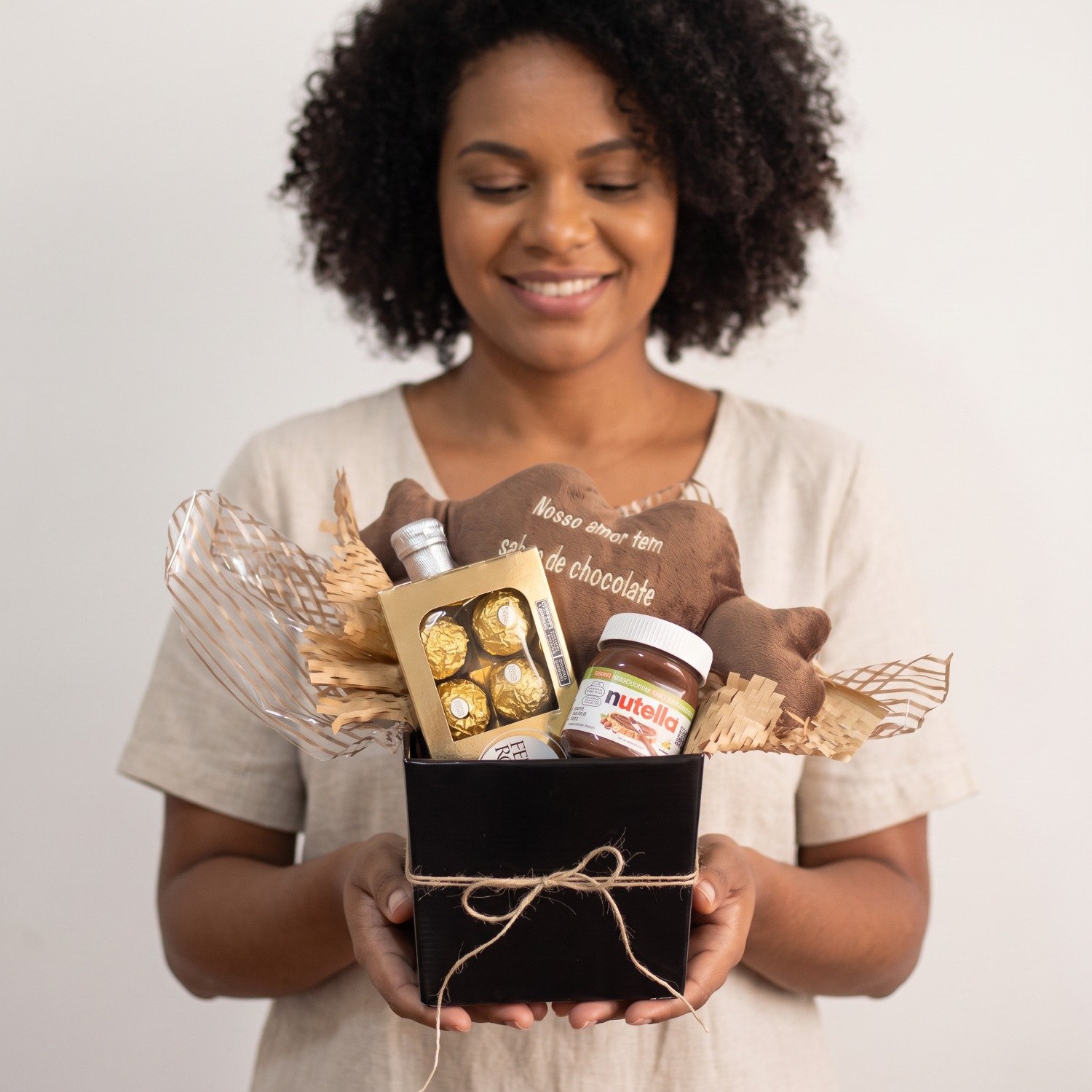Cesta Amor com Sabor de Chocolate