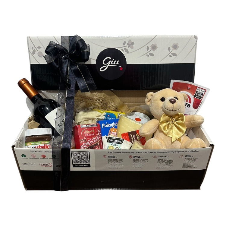 Caixa Luxo Queijo e Vinho Giuliana