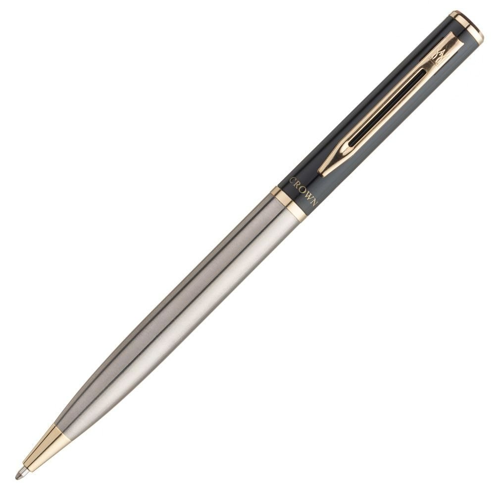 Caneta Crown Capricci Metal Preta e Prata 