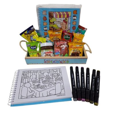 Cesta Bobbie Goods Colorir com Cores Dia das Crianças