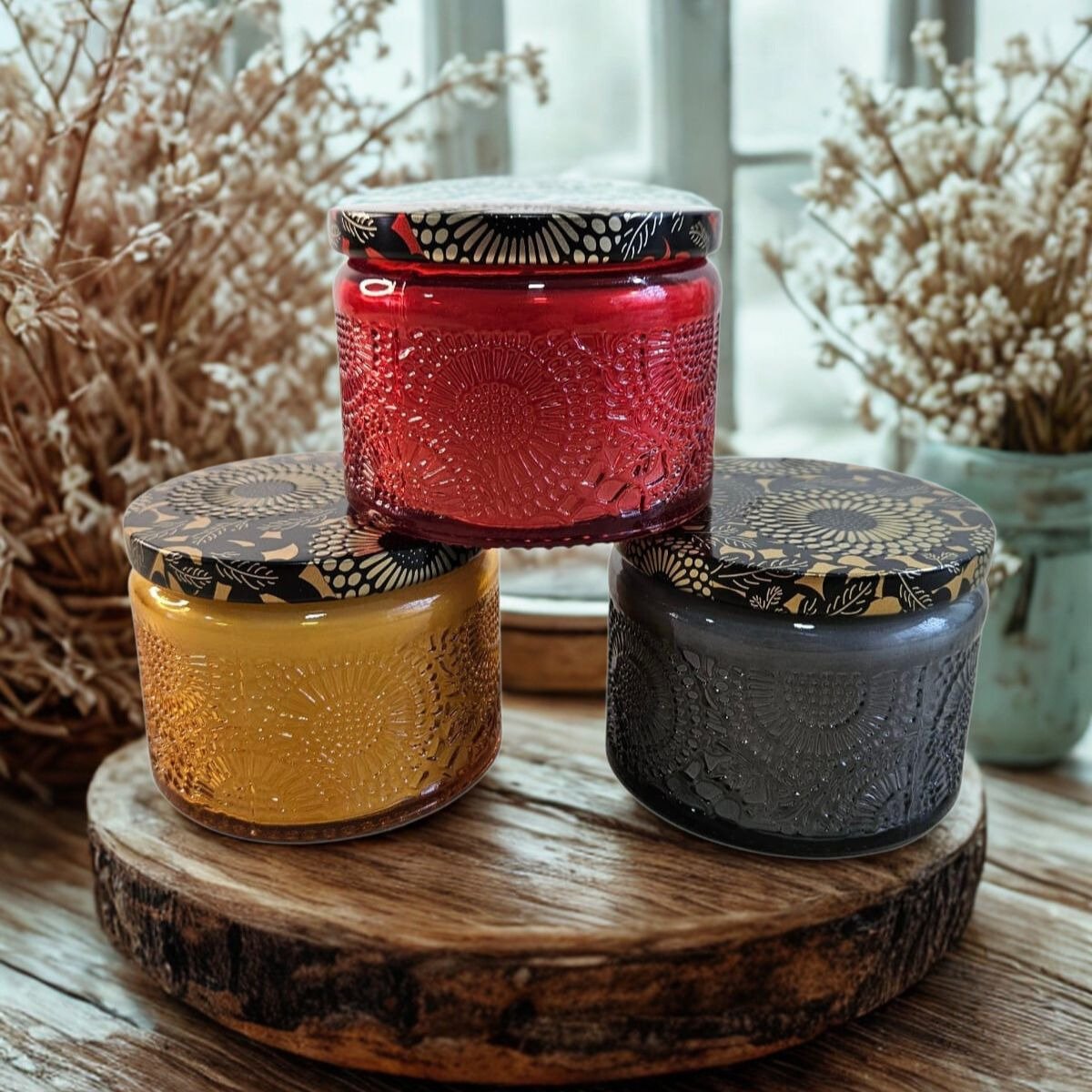 Kit Mandala Gift: 3 Velas Aromáticas Decorativas