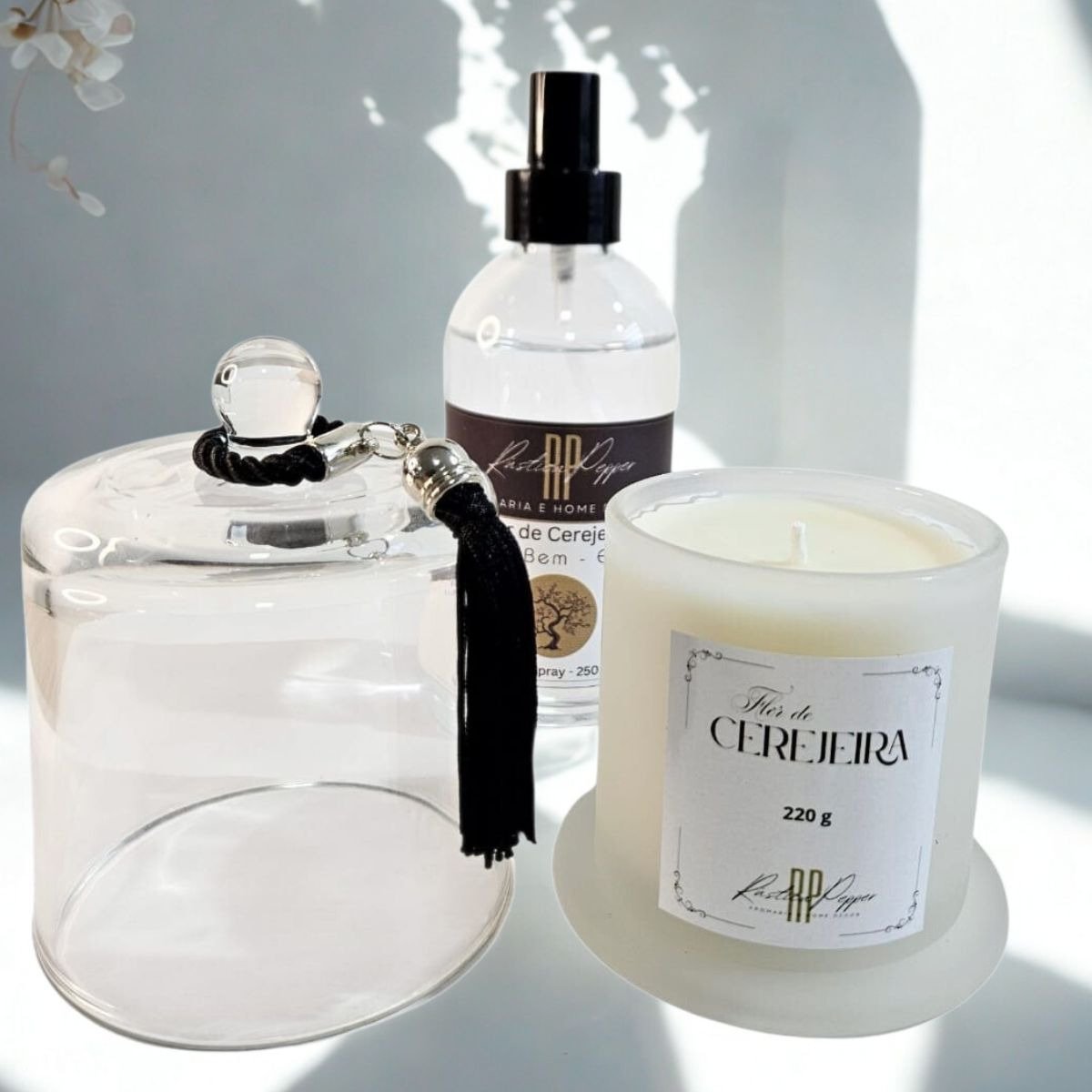   Kit Sensação: Home Spray e Vela Aromática Decorativa
