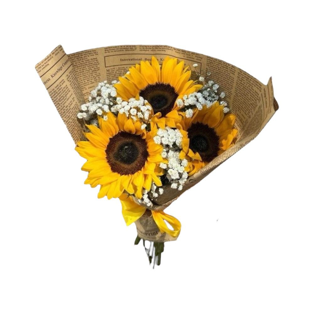 Buquê Mimo de 3 Girrasóis 