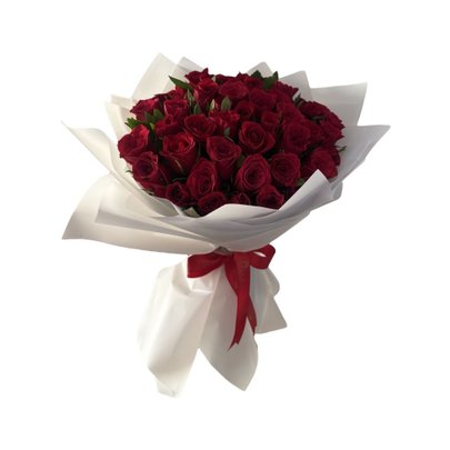 Buquê 50 Rosas Vermelhas Selecionadas
