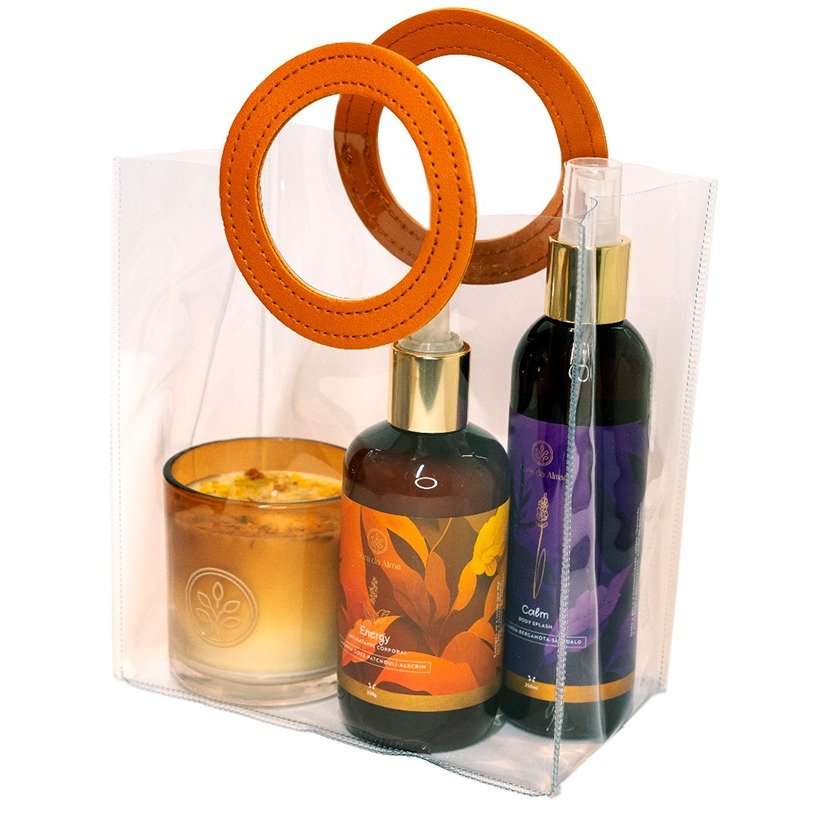 Kit Hidratante Energy + Body Splash Calm + Vela