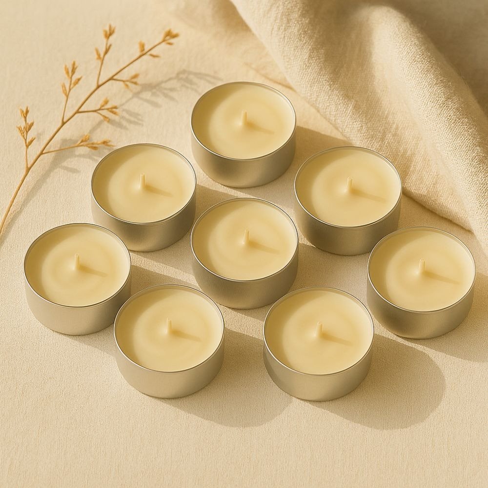 Kit 20 Velas Wax Melts Chá Branco + Rechaud + Velinhas