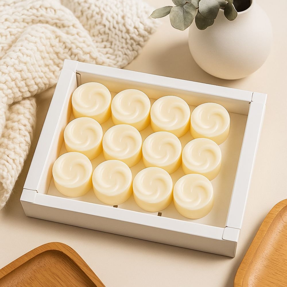 Kit 12 Velas Wax Melts + Rechaud + Difusor Chá Branco