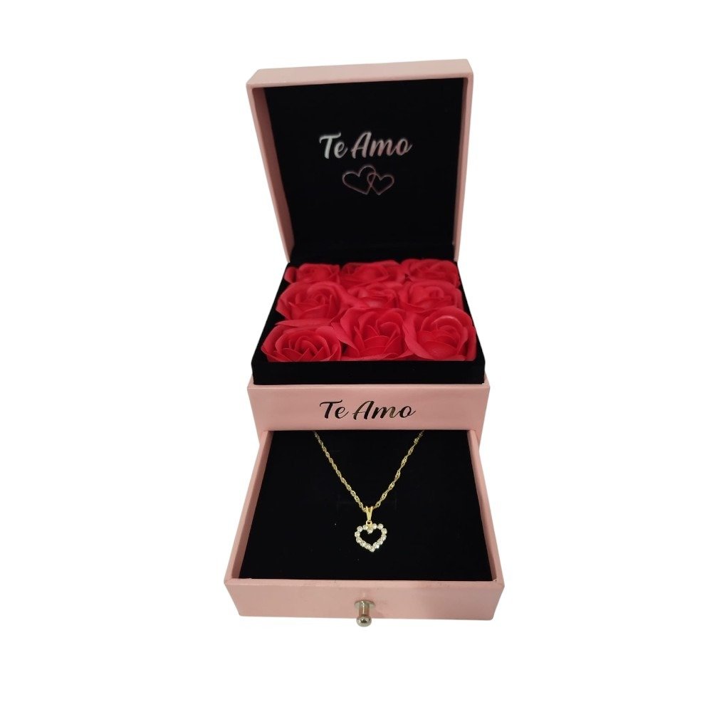 Cestinha de Porta Jóias Rosa