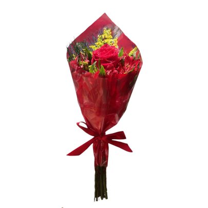 Ramalhete Rosa Solitária Premium