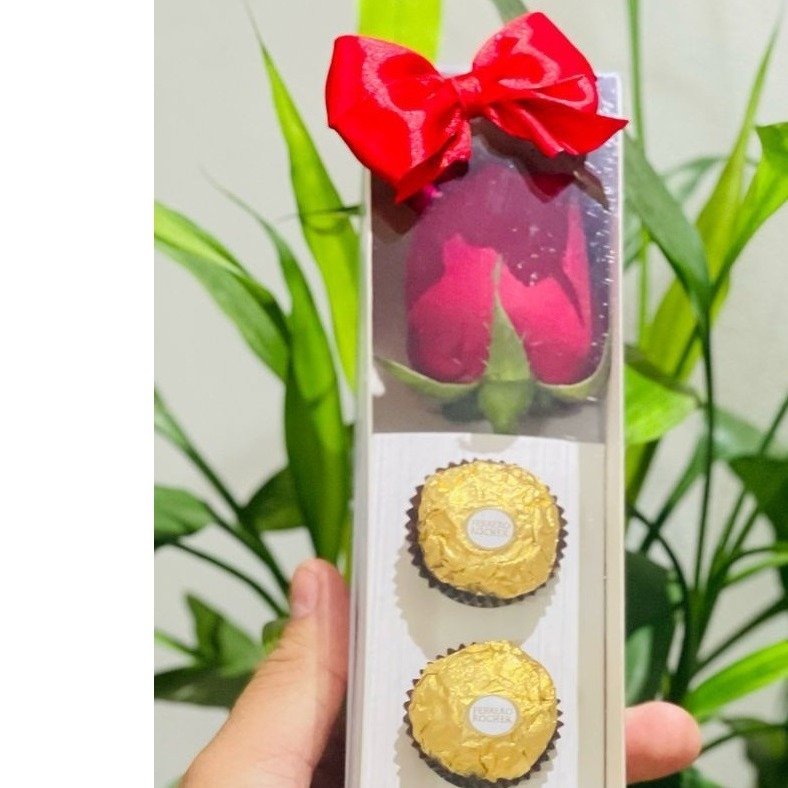 Rosa com Chocolates