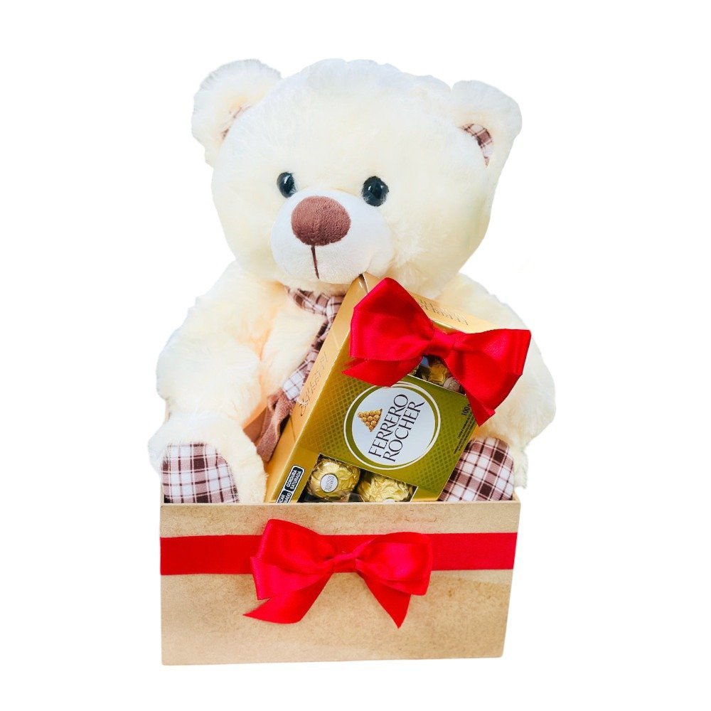 Cesta Ursinho com Chocolates