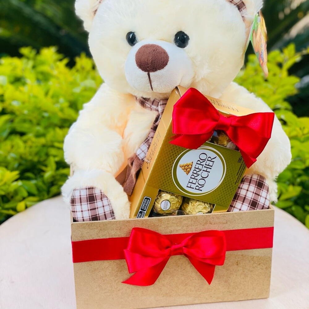 Cesta Ursinho com Chocolates