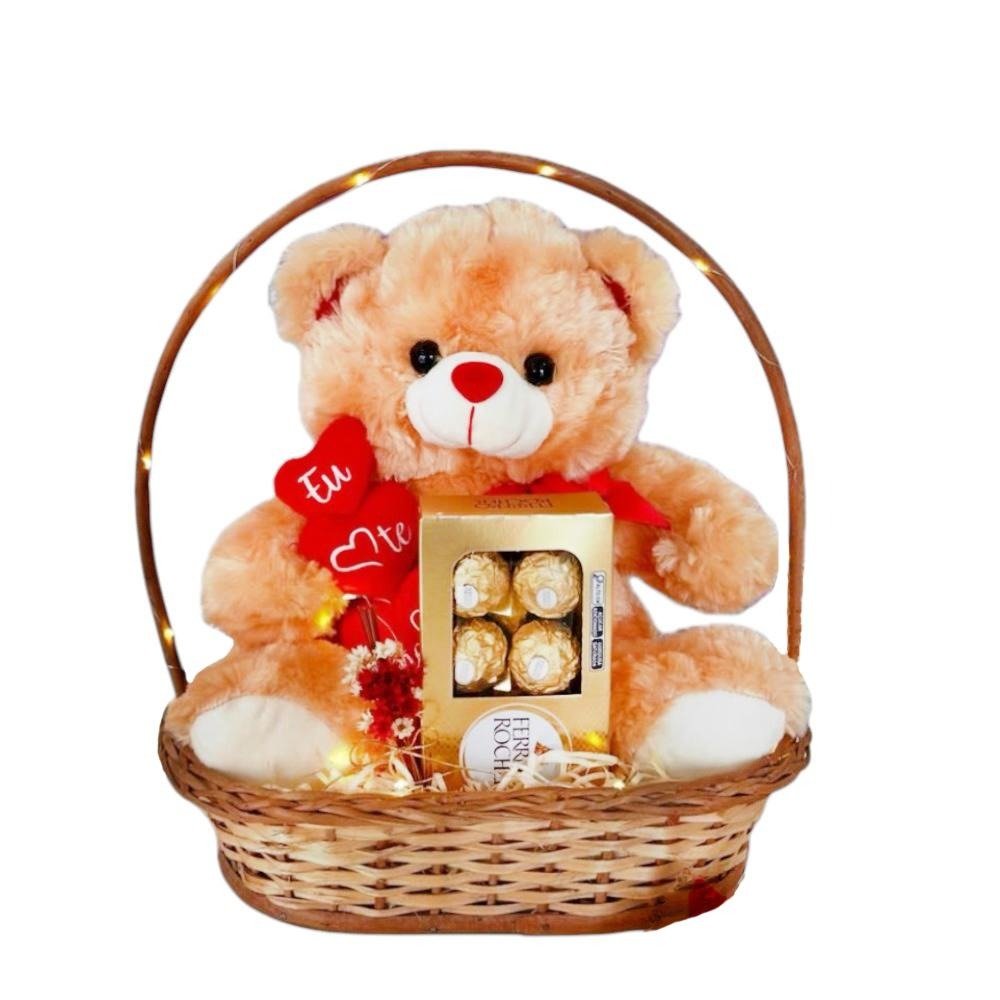 Cesta de Urso e chocolate 