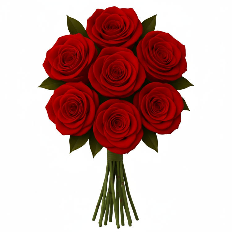 Buquê 7 Rosas Vermelho no Kraft