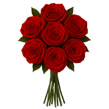 Buquê 7 Rosas Vermelho no Kraft