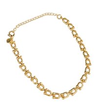 Pulseira Feminina Dourada com Elos Elegantes