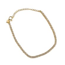 Pulseira Riviera Dourada com Zircônias Luxo