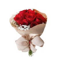 Buquê Nosso Amor com 12 Rosas Vermelhas 