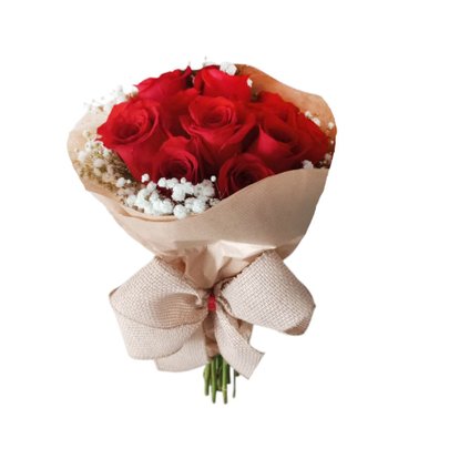 Buquê Nosso Amor com 12 Rosas Vermelhas