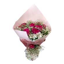 Buquê Clássico de Rosas Pink