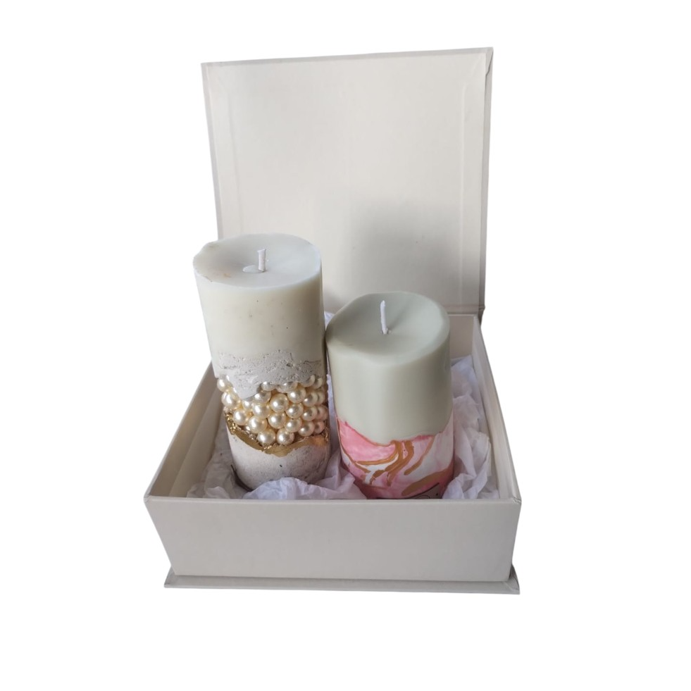 Caixa Com Velas Rústic Glam Essência Cerejeira e Avelã