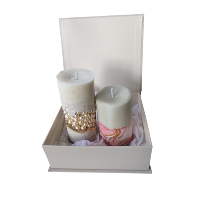 Caixa Com Velas Rústic Glam Essência Cerejeira e Avelã