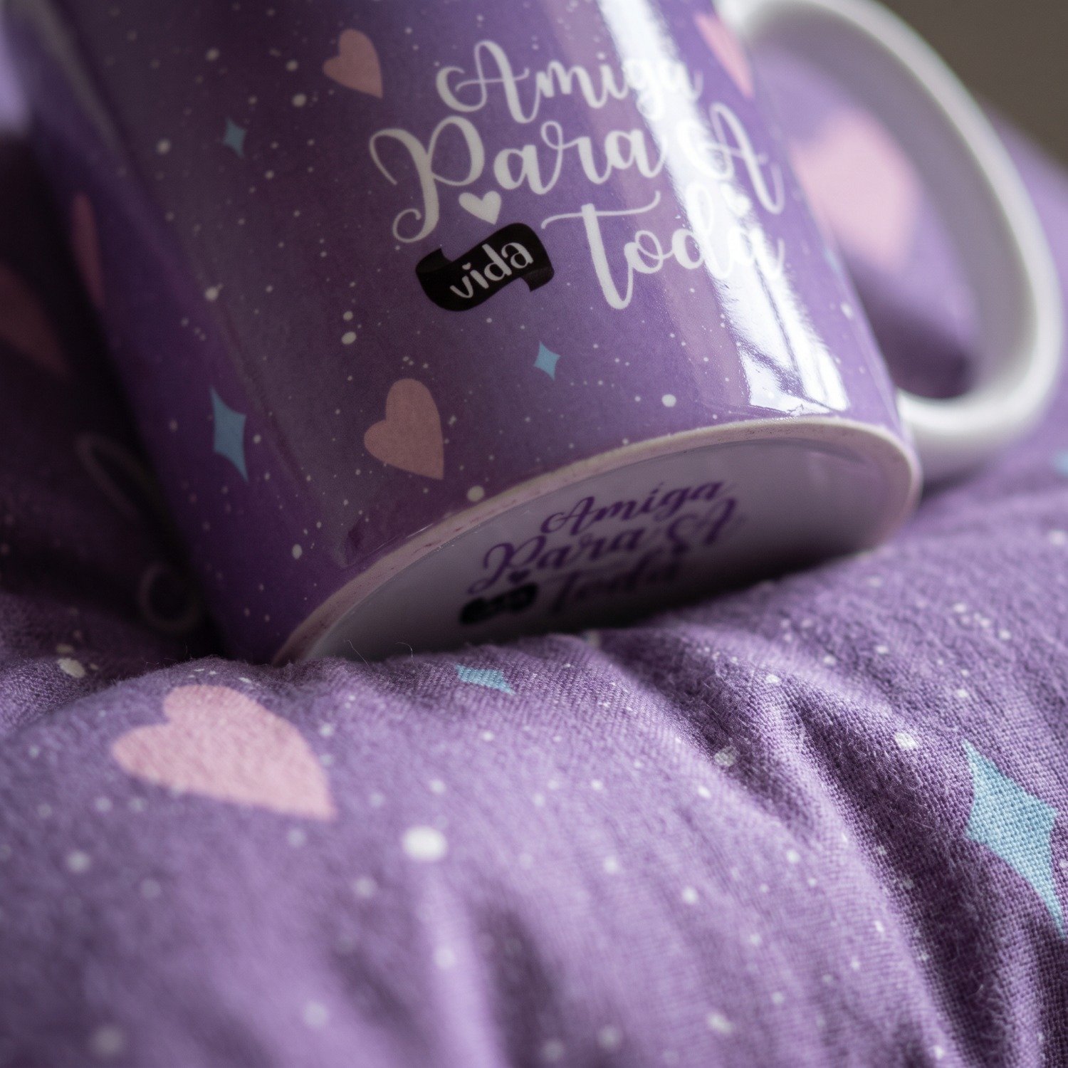 Kit Presente Almofada e Caneca Amiga Para a Vida Toda