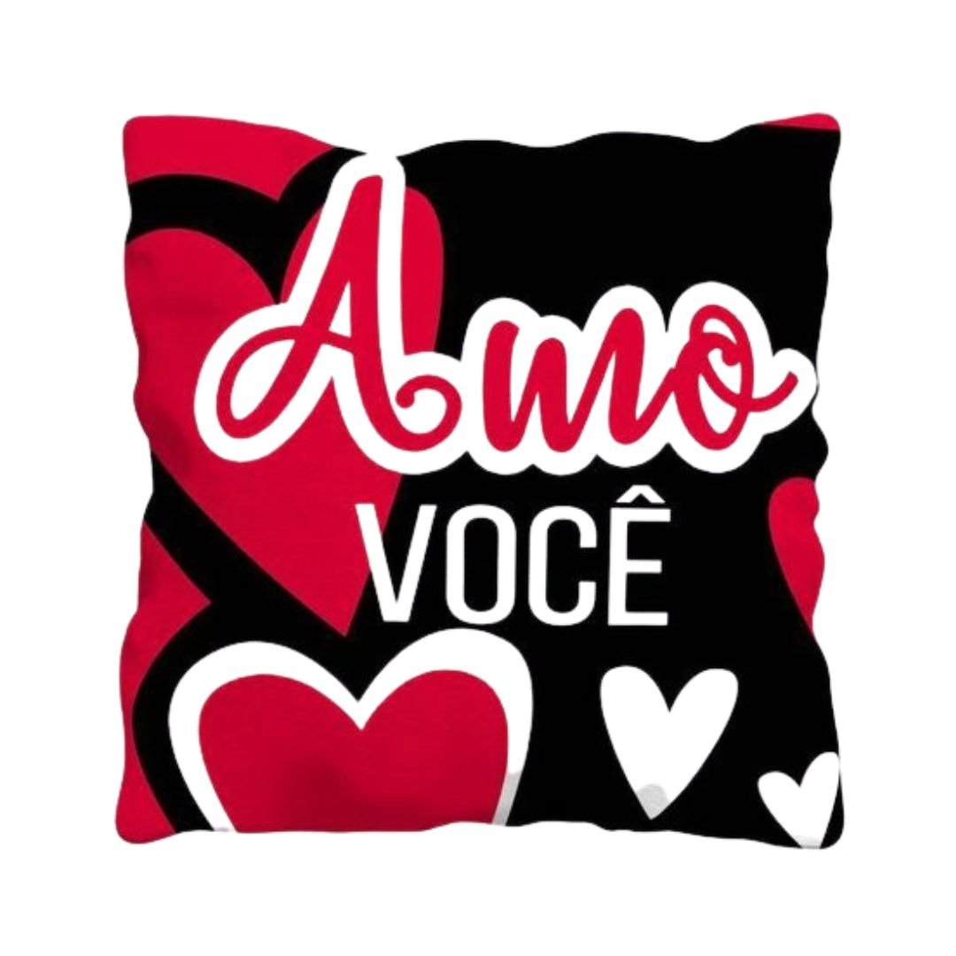 Kit Presente Namorados Almofada e Copo Canudo Amo você