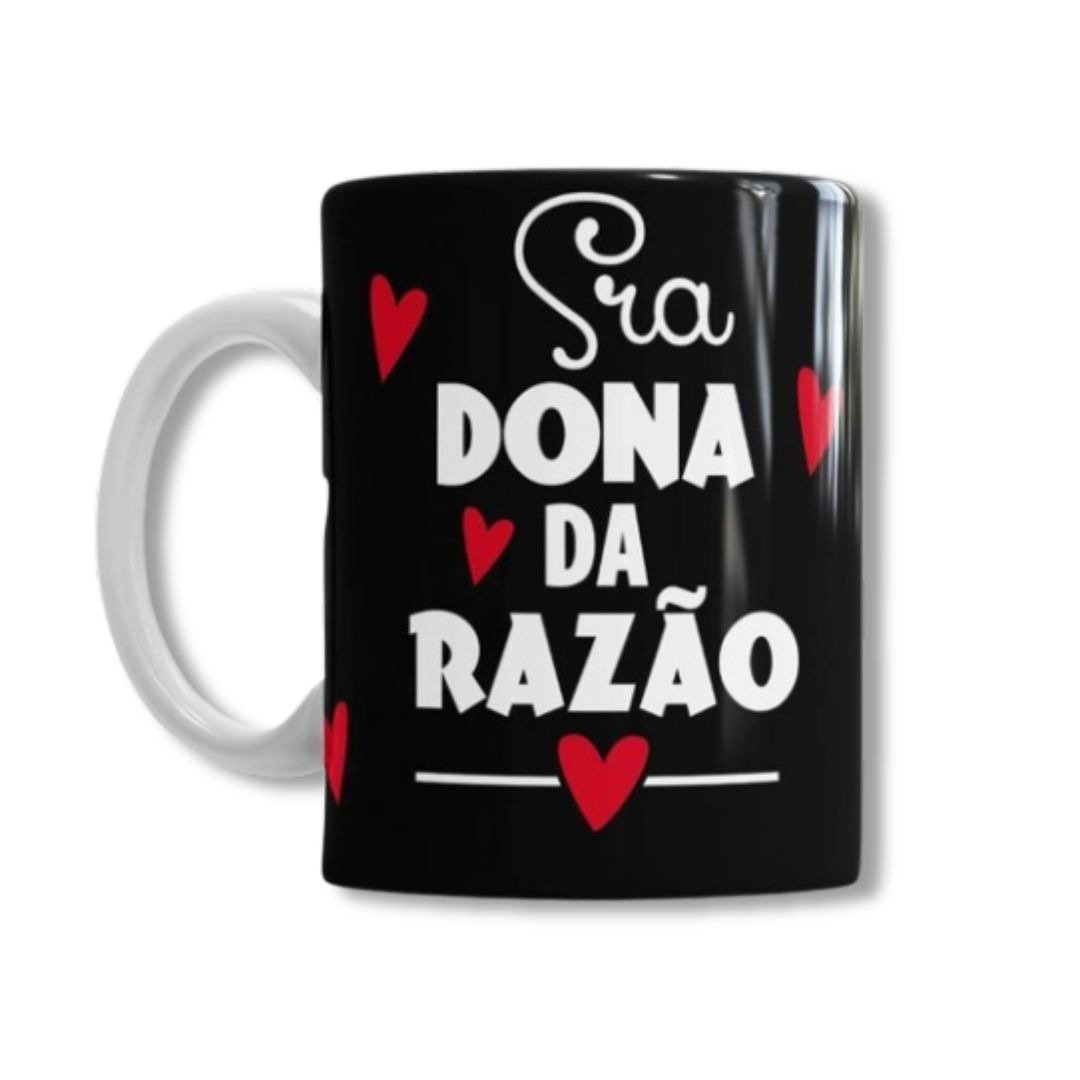 Kit Presente Amor Almofada e Caneca Sra Dona da Razão