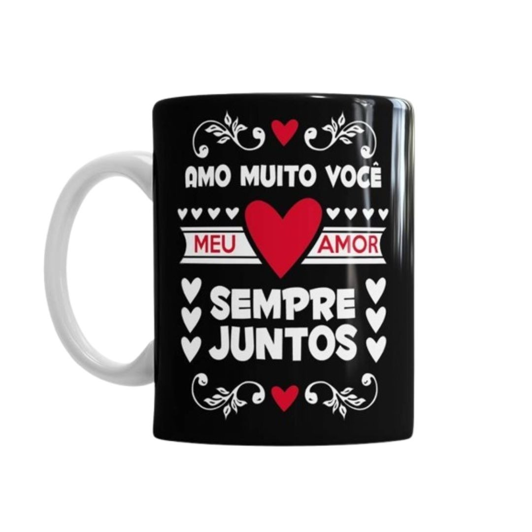 Kit Presente Namorados Almofada e Caneca Sempre Juntos