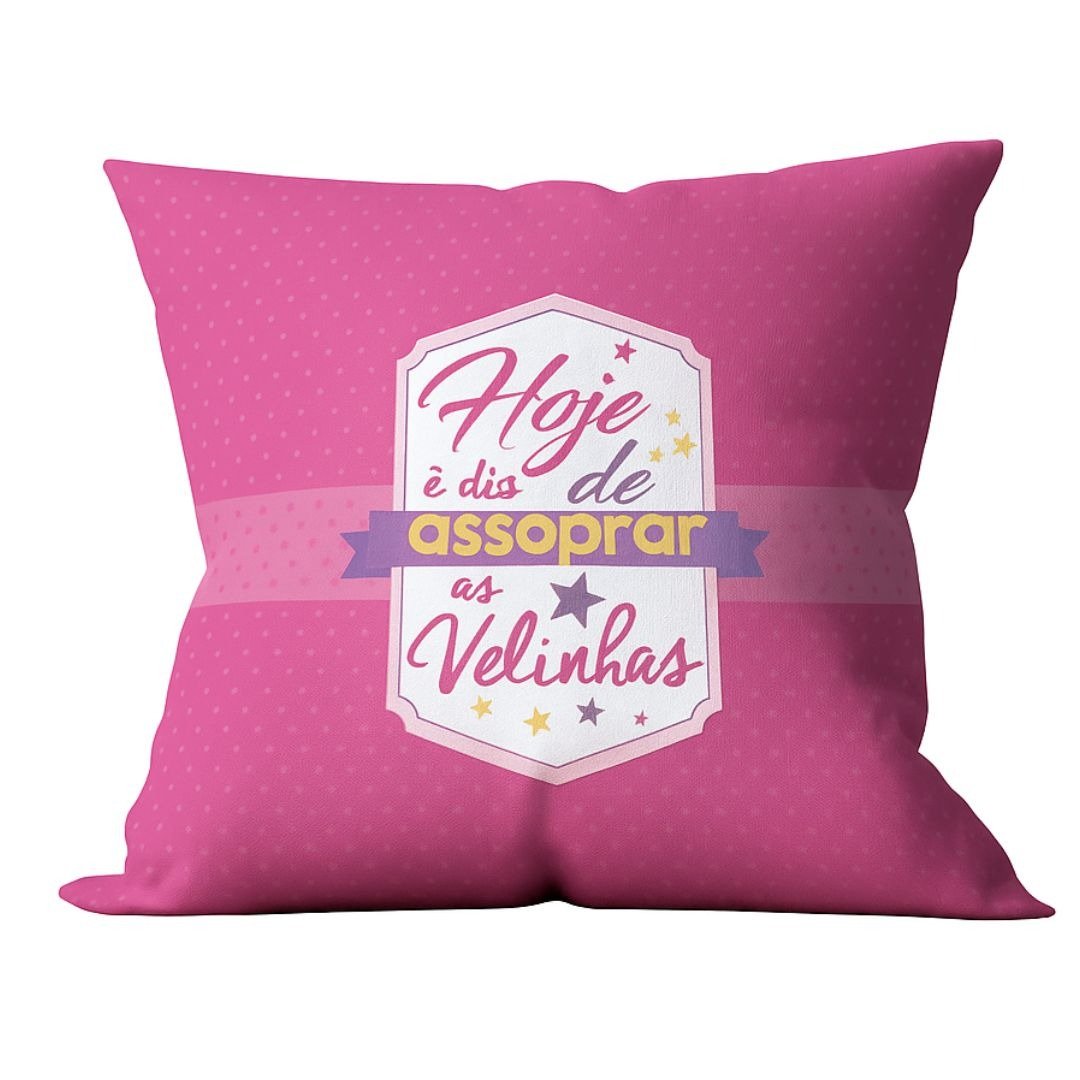 Kit Almofada e Caneca Hoje é Dia de Assoprar a Velinha