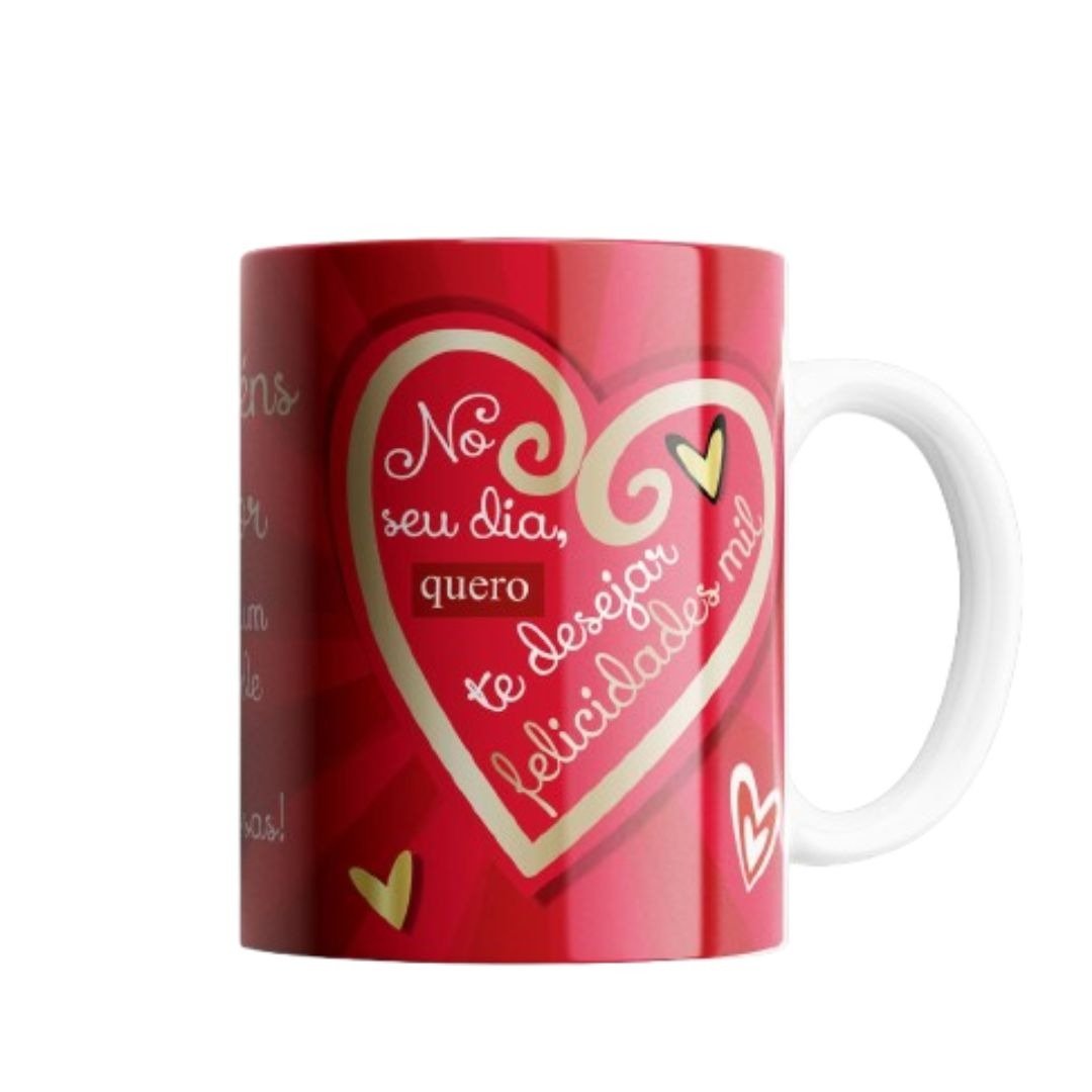 Kit Presente Almofada e Caneca Felicidades Mil