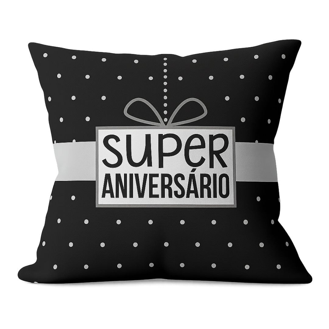 Kit Presente Almofada e Caneca Super Aniversário