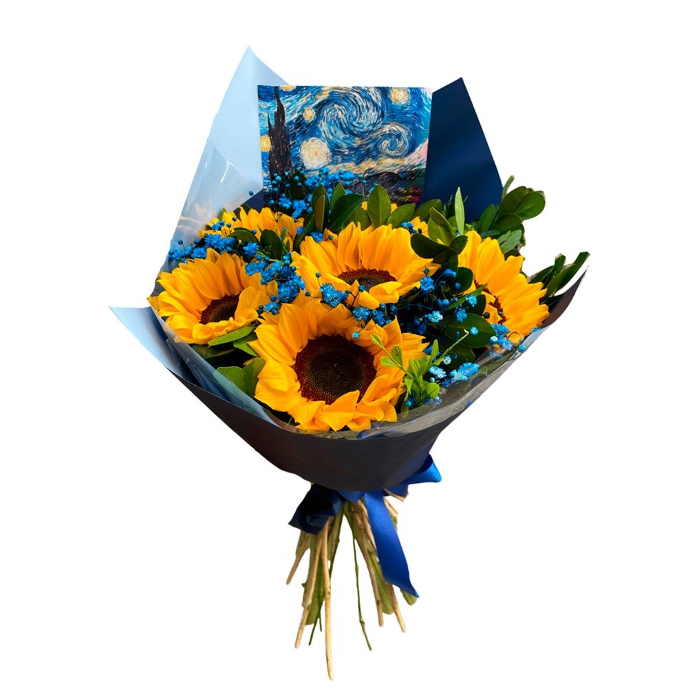 Buquê Van Gogh 6 Girassóis