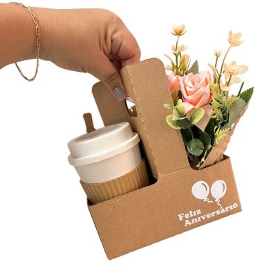 Flor e Café para Aniversário