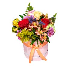 Caixa Encanto Floral - Mix de Rosas e Flores Coloridas