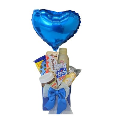 Cesta Presente Coração Azul