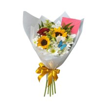 Mix Floral com Girassóis e Rosas