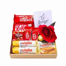 Cesta Afeto e Chocolate Para Mulher
