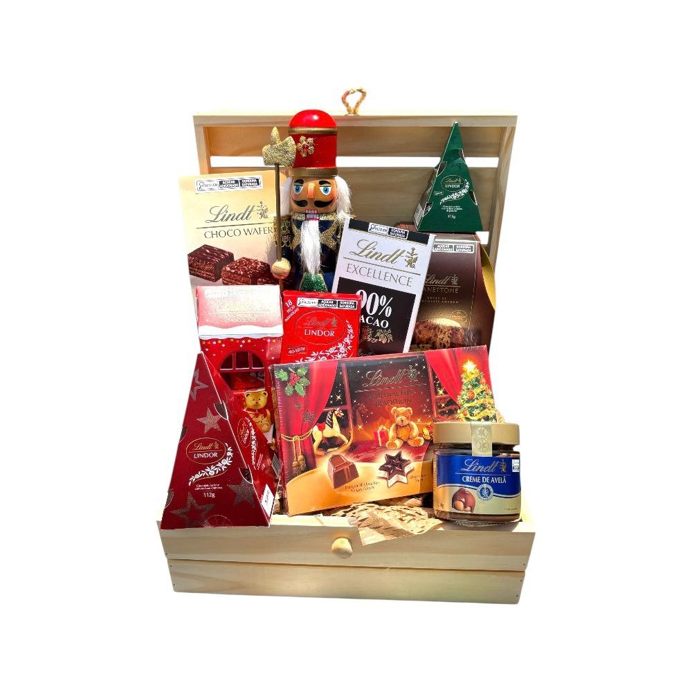 Cesta Natalina Lindt & Quebra Nozes - Natal